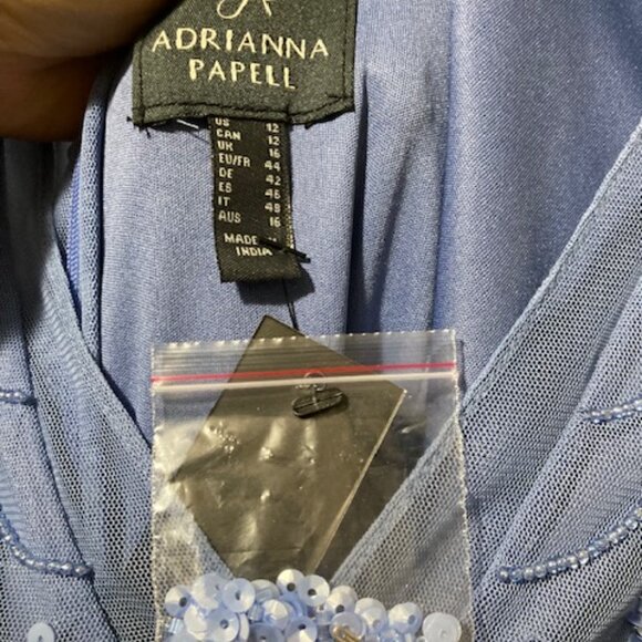 Adrianna Papell Tea Length French Blue dress - Picture 5 of 9